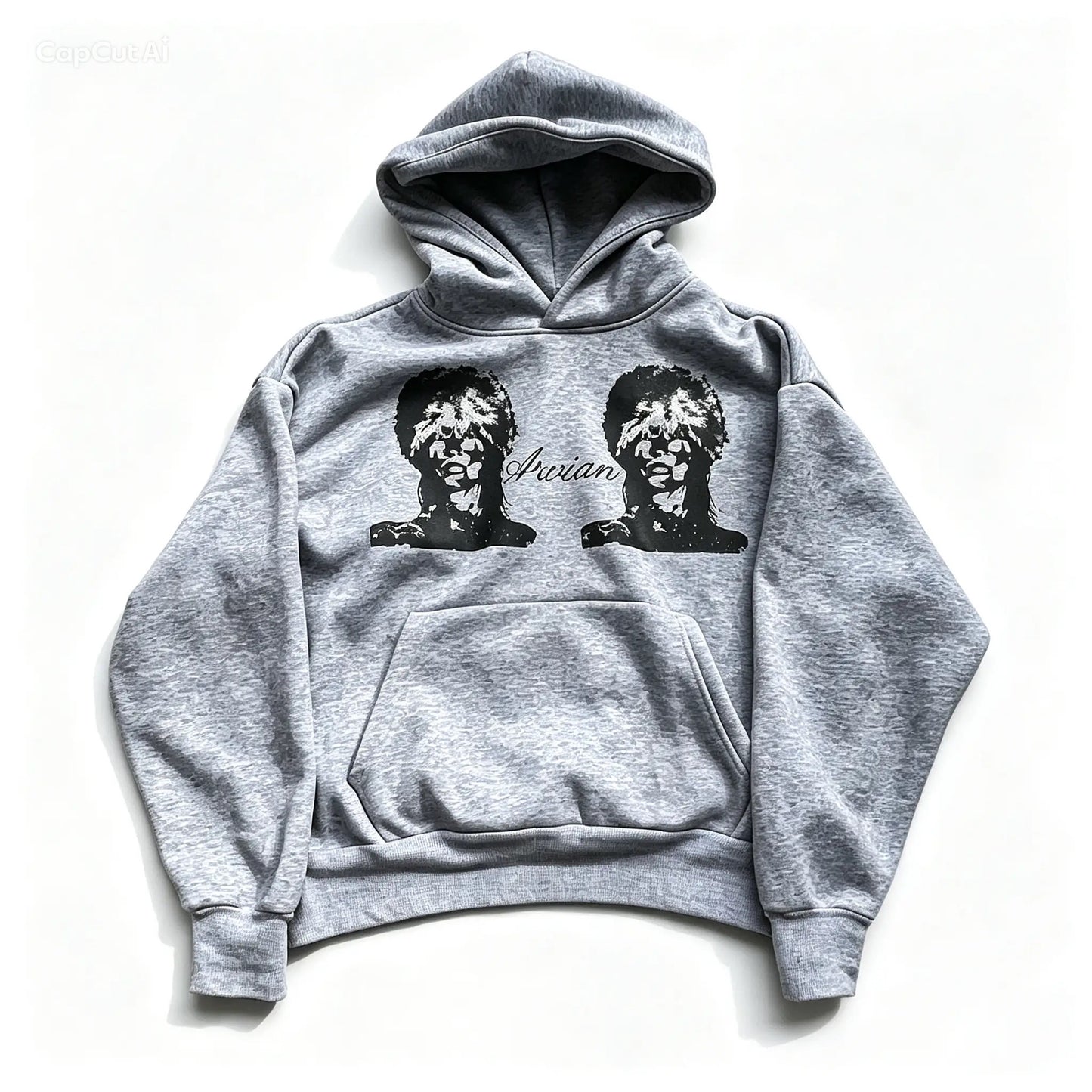 “double vision” boxy hoodie⁠