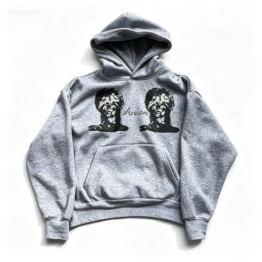 “double vision” boxy hoodie⁠