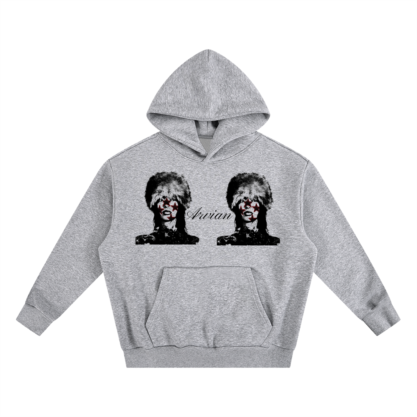 Double vision boxy heavyweight hoodie